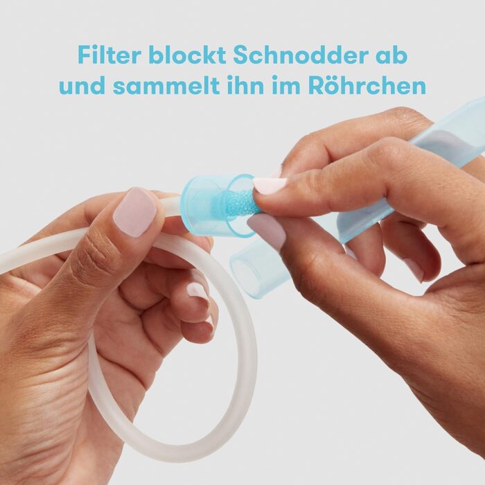 Аспіратор для носових виділень Frida Baby NoseFrida, вкл. 4 гігієнічні фільтри та коробка для зберігання, дитина від 0 міс
