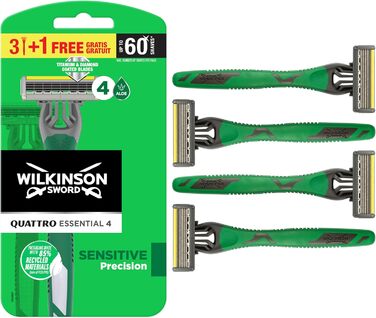 Одноразові чоловічі бритви Wilkinson Sword Quattro Essential 4 Sensitive 31