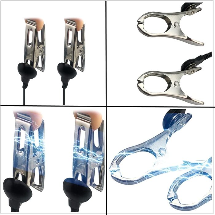 Електрошок кліпси JCBDTXTY, стимуляція сосків та клітора, BDSM-набір