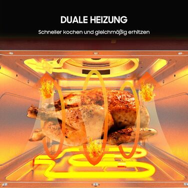 Фритюрниця Iceagle 6.7 л Airfryer XXL - фритюрниця 2200 Вт з подвійним нагріванням, фритюрниця з 8 програмами, оглядове вікно, світлодіодний сенсорний екран, книга рецептів, чорна 6.7 л