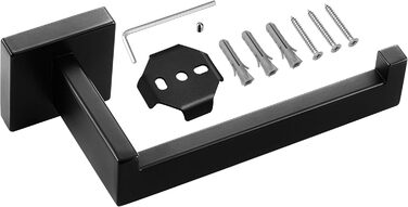 Тримач для туалетного рулону, тримач для туалетного рулону з нержавіючої сталі для кухні та ванної кімнати туалетний папір чорний