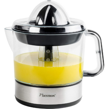 Електрична соковижималка для цитрусових та апельсинів Bestron, в комплекті 2 конуси для пресування та ароматична кришка, двигун з