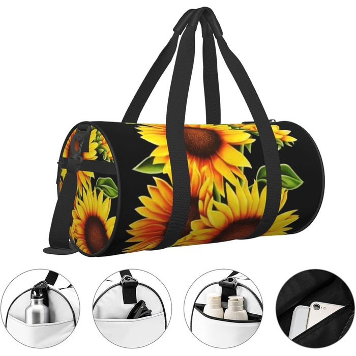 Дорожня сумка-мішок з соняшниками, унісекс, спортивна сумка