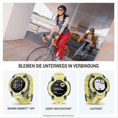 Годинник для різних видів спорту, дисплей 0.9 дюйма, до 16 днів роботи від акумулятора, понад 60 спортивних програм, тренер, прийом кількох супутників, сповіщення Electric Lime/ Electric Lime 45 mm Instinct E, 45mm GPS-