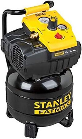 Повітряний компресор Stanley Fatmax FMXCM0021E - TAB 200/10/24V - 24L/10Bar - Європейський швидкознімний - Безмасляний компресор -