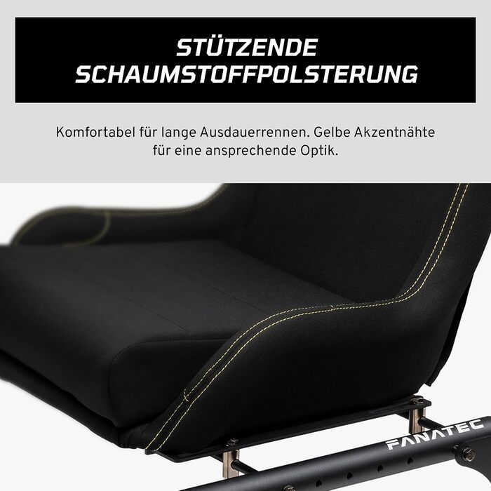 Сидіння FANATEC Sim Racing CSL для кокпіта легке та міцне, розроблене для кокпіта CSL, з повітропроникною м&39якою тканиною чорне