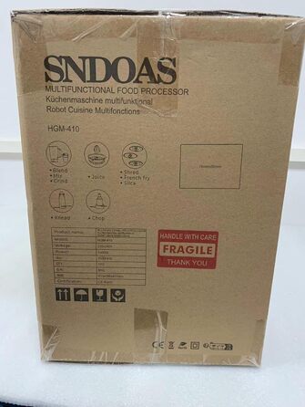 Кухонний комбайн SNDOAS, багатофункціональний кухонний комбайн 1300 Вт, чаша для замішування тіста 3,5 л, подрібнювач кухонного комбайна, блендер 1,5 л, подрібнювач, соковижималка для цитрусових, в т.ч. 11 аксесуарів