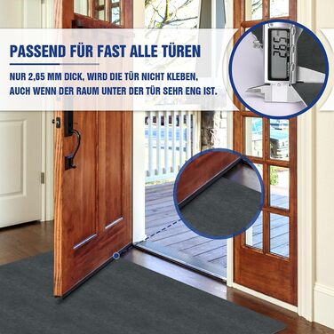 Килимок для вловлювання бруду 50x80 см, надтонкий килимок для прихожих, абсорбуючий нековзний килим, міцний килимок для прихожих, для вхідної зони, кухні, патіо, вхідних дверей, темно-сірий 50 x 80 см (прямокутний)