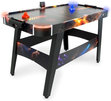 Світлодіодний стіл для аерохокею від FASports, аерохокей для дітей/підлітків віком від 8 років, стіл для аерохокею з повітряними штовхачами та шайбами, що світяться Solar Fury 138x67x82 см