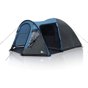 Ваш намет GEAR Tivano 5-місний купольний намет Вітальня Бічний вхід Вікно Висота 5000 мм УФ 50 Захист Синій сірий