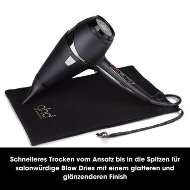 Фен ghd air Потужний іонний стайлер для швидкого сушіння, чорний