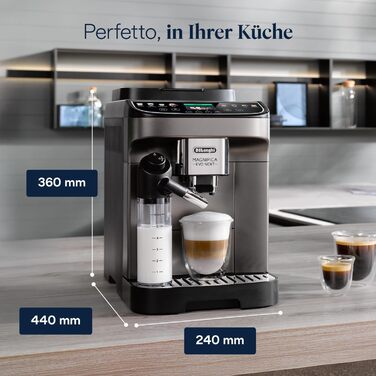 Кавомашина De'Longhi Magnifica Evo Next 13 напоїв, Titan