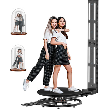 Електричний поворотний стіл HLGKBY на 360 для 3D-сканування людського тіла, керування APP, 6 HD-камер, надвисока точність 1/1000,