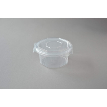 Звичайна побутова восьмикутна коробка, 500 мл. Восьмикутна коробка з відкидною кришкою (одноразова), сучасна, пакувальна коробка, контейнер, 400 штук, 500 мл, пластик, рекомендується ручне миття.