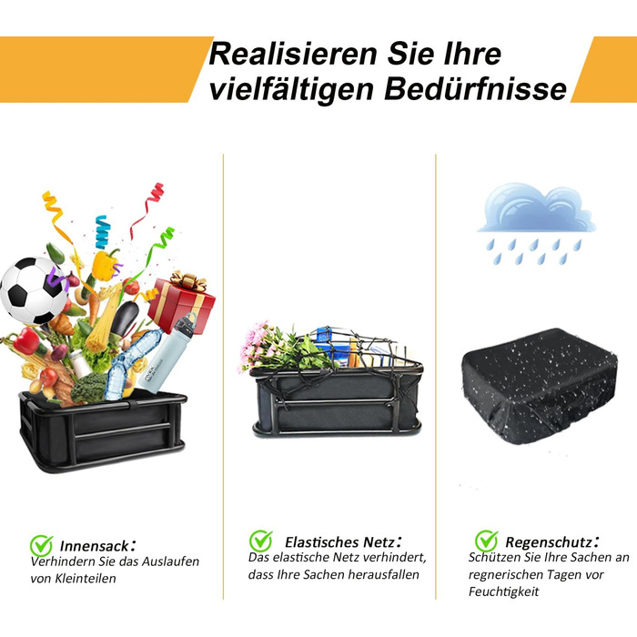 Задній велосипедний кошик HopesEager Pro, металевий