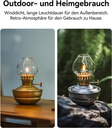 Вінтажна гасова лампа Thous Winds, міні-гасова лампа Luminara, маленькі настільні ліхтарі, ретро-декор, гасова лампа для аварійного освітлення, для приміщень, дому, саду, кемпінгу - латунь