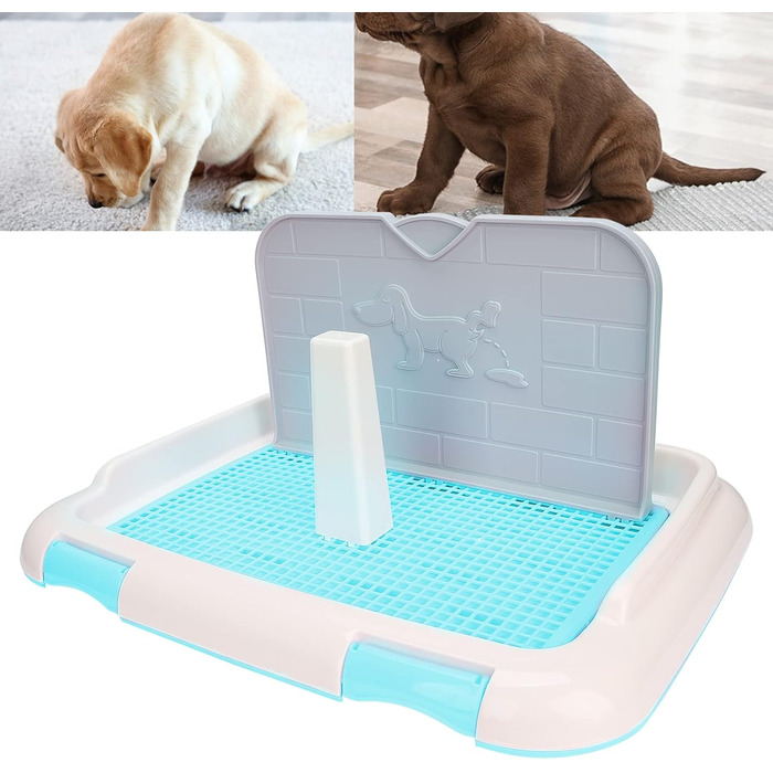 Туалет для собак SONK, сітчастий котячий парканчик для тренувального туалету для собак чоловічої статі та маленьких собак (синій)