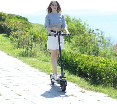 Електросамокат EVERCROSS EV85F з допуском до дорожнього руху (ABE), складаний електросамокат для дорослих із додатком - двигун 400 Вт, акумулятор 7,8 Аг, вага 15 кг, максимальне навантаження 120 кг, подвійне гальмо, два амортизатори 8,5 дюйма - акумулятор