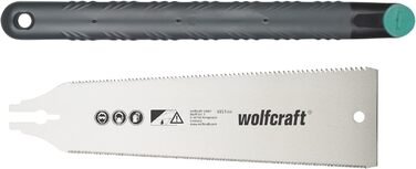 Японська пила Wolfcraft 6951000 Ручна пила Ryoba з зубцями з обох сторін ідеально підходить для обробки деревини та пластику Одинарне пильне полотно 240 мм