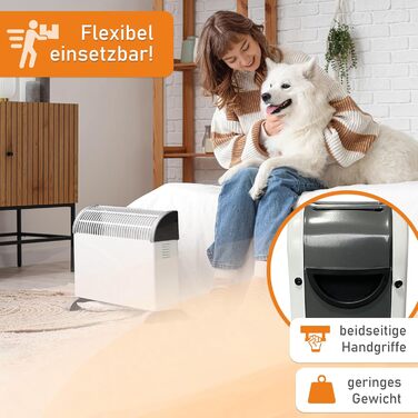 Електричний обігрівач LEMODO 2000 Вт Портативний конвекторний обігрівач з 3 рівнями потужності (750 Вт/1250 Вт/2000 Вт) Енергозберігаючий електричний обігрівач Безгазовий та безмасляний опалювальний пристрій Портативний електричний радіатор з таймером та 