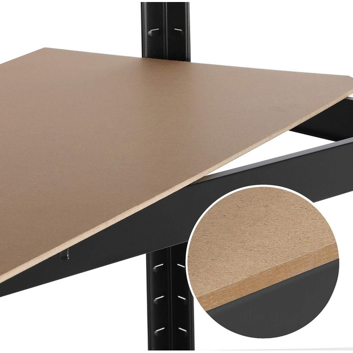 Стелаж Yaheetech для важких умов експлуатації, 180 x 120 x 45 см, 5 полиць, металева полиця, максимальне навантаження 875 кг, чорний