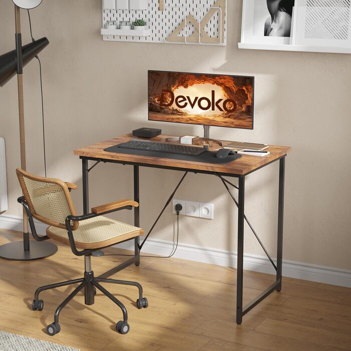 Маленький стіл комп'ютерний стіл, 80 x 50 x 75 см офісний стіл для навчання, навчальний стіл, стіл промислового дизайну, комп'ютер