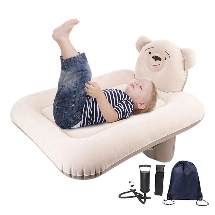 Надувне дорожнє ліжко, автомобільний надувний матрац для дітей Надувний автомобільний матрац, надувне автомобільне ліжко для заднього сидіння, підходить для сидінь у літаку, поїзді та для походів.