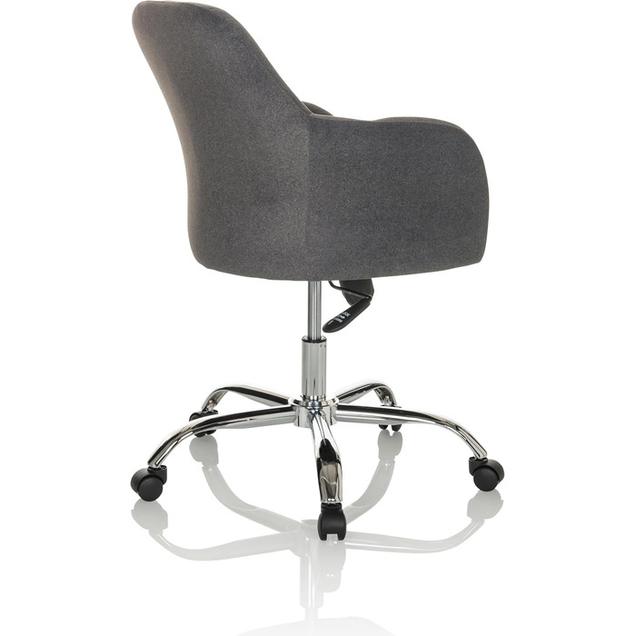 Офісний стілець hjh OFFICE SOLAO 300, тканина, регульований по висоті обертовий стілець з м&39якою подушкою сидіння, 719229, темно-сірий колір тканини