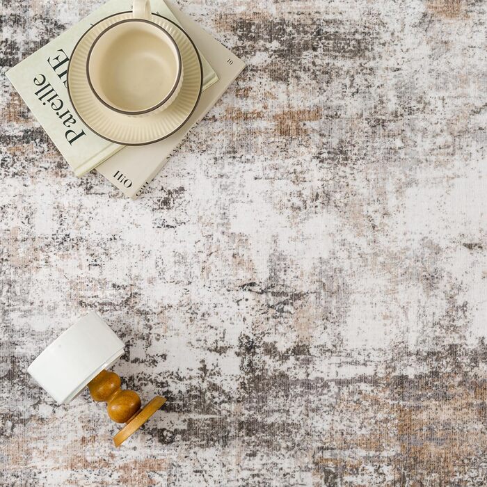 Килими, що праються, килим 150 x 210 см, коричневий сірий, сучасний абстрактний, для вітальні, спальні, великий, нековзний, з коротким ворсом, м&39які килими для вітальні, килим для їдальні, офісу, коричневий/сірий 150 x 210 см (прямокутний)