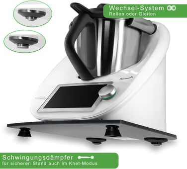 Ковзаюча дошка Coolina Premium для Thermomix - підходить для TM5, TM6 & TM31 - Високоякісна ковзаюча - виготовлена з акрилу - антрациту