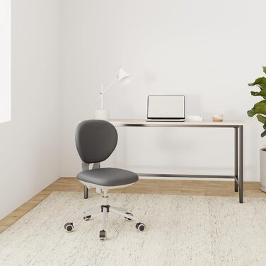 Дитяче та юнацьке обертове крісло Kid VIVO, тканина сірого/білого кольору, дитяче офісне крісло з регульованою по висоті спинкою, 670971