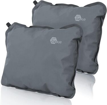 Ваш набір дорожніх подушок GEAR - 2 шт. Relax Pillow 40x30 см, м'який наповнювач, 8-12 см Надувна надувна подушка зі змінною висот