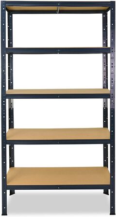 Надміцний домашній стелаж, антрацитовий/металевий стелаж з 5 полицями/металевий стелаж для підвалу, гаражний стелаж, стелаж для майстерні або стелаж для зберігання/змішаний металевий стелаж з вантажопідйомністю 175 кг В 180 см / Ш 70 см / Г 40 см, 180x70x