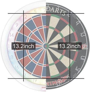 Дошка для розваг GranBoard 132, турнірні розміри, чорний, білий, червоний, зелений