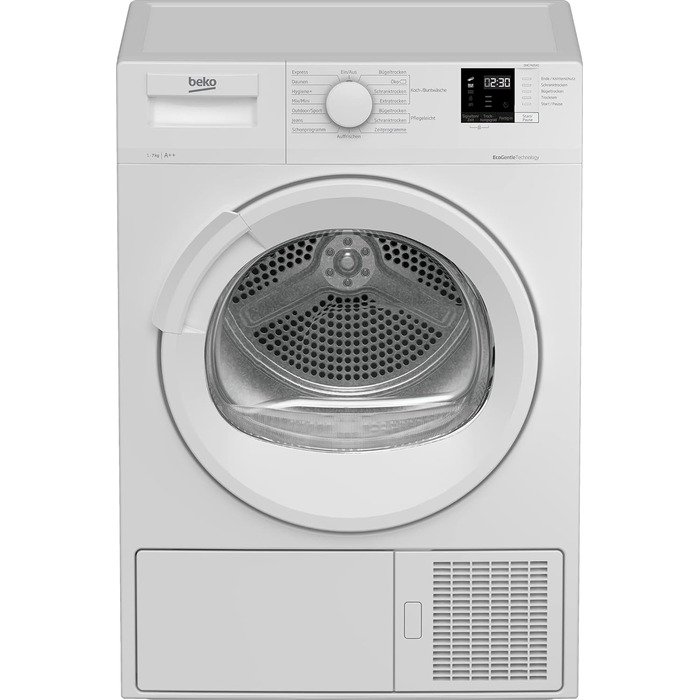 Сушильна машина Beko DHC946GX b300 з тепловим насосом, до 9 кгглибина корпусу 46 см, клас енергоспоживання A, 15 програм ніжний барабан AquaWave , білий