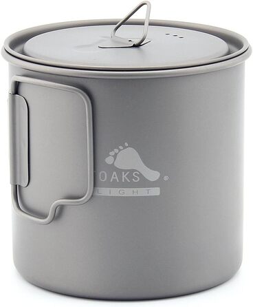 Титанова чашка та титановий горщик TOAKS для кемпінгу на природі 650 мл