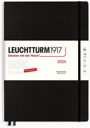 Щоденний календар Майстер (A4) 2024, Чорний, Німецький, 12 місяців Чорний Майстер (A4), 1917 367584