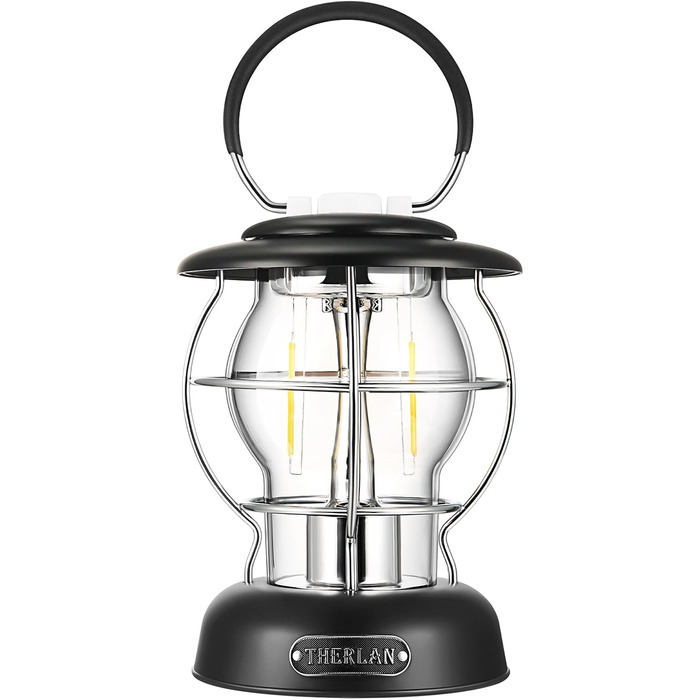 Ліхтар для кемпінгу, ретро-ліхтар для кемпінгу, (320 лм, IP44, 5000 мАг, до 180 годин) 3 рівні яскравості, плавне затемнення, акумуляторний ліхтар для кемпінгу, зовнішній світлодіодний ліхтар для кемпінгу RCL0002