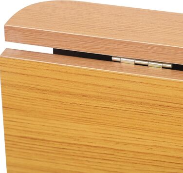 Розкладний стіл на колесах, 100x50 см, складний стіл, маленький, вантажопідйомність до 100 кг компактний мобільний комп&39ютерний стіл з гальмами для домашнього офісу, кухні, балкону, кемпінгу (білий/тик) (тикове дерево)