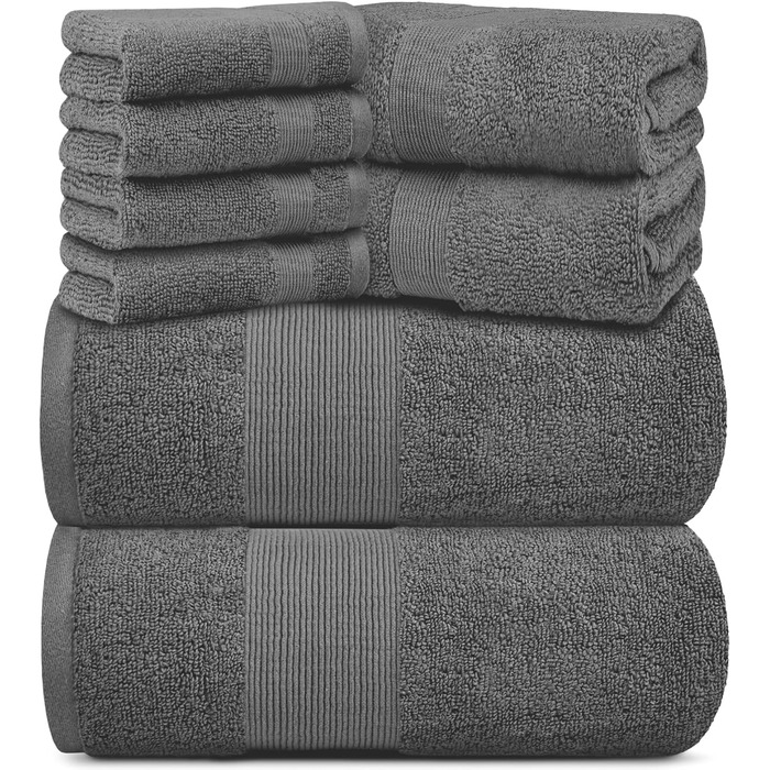 Набір м'яких банних рушників White Classic Resort Collection розкішний готельний плюш та поглинаюча бавовна 2 банних рушники, 2 ру