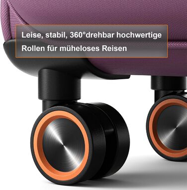 Ручна валіза Trier Soft Shell 55 35 23 см, легка тканинна валіза на візках, дорожня валіза з колесами та кодовим замком, 47 літрів, червона, розмір S