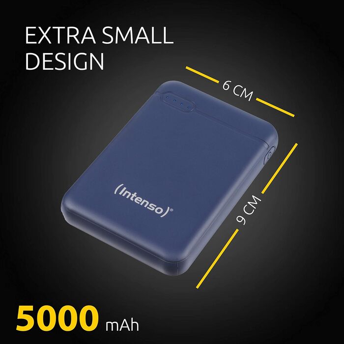 Зовнішній зарядний пристрій (5000mAh, підходить для смартфона/планшета/MP3 плеєра/цифрової камери) Синій, 7313525 Powerbank XS 5000