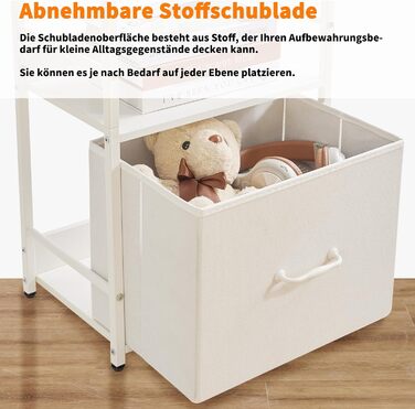 Полиця-драбина, книжкова полиця, 5-ярусна книжкова полиця з шухлядою, підставка для рослин, книжкові полиці для вітальні, спальні, кухні, сталевий каркас, білий YD-BC001W 39x26x136см Білий