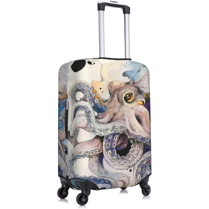 Чохол для валізи Октопус, міцний захист, підходить для багажу розміром 45,7 - 81,3 см, розмір XL, чорний, екстра-великий