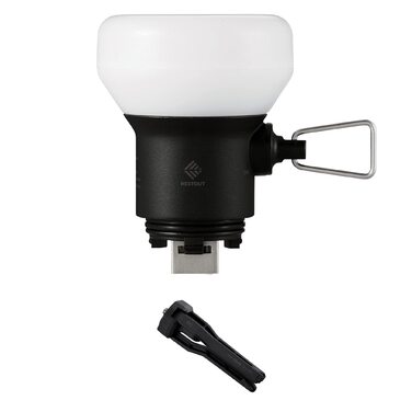 Світлодіодна панель для кемпінгу ELECOM NESTOUT з міні-штативом, регульована яскравість, живлення від USB, водонепроникність IP44, 30-1000 люмен, портативний ліхтар для зовнішнього акумулятора, лампа, чорна