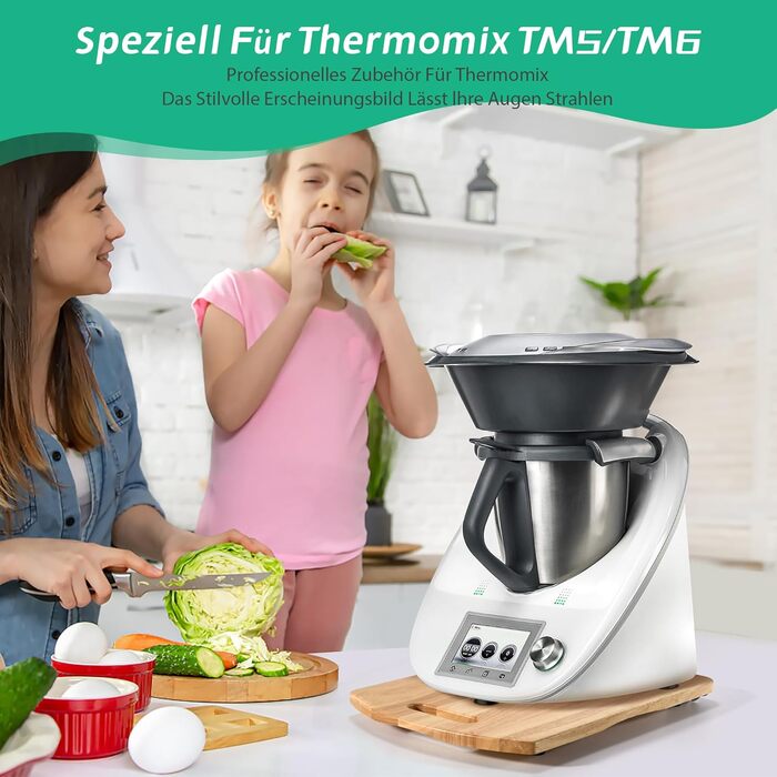 Розсувна дошка для Thermomix TM6, Розсувна дошка Thermomix TM6 з 2 універсальними колесами, Ролетна дошка для Thermomix TM6, Швидкорухома дошка Thermomix TM5, Розсувна дошка Thermomix з дерева