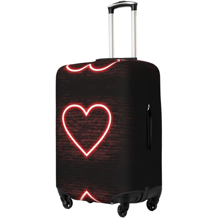 Чохол для валізи Червоне серце BAFAFA, захисний еластичний чохол від подряпин та пилу, чорний, розмір 85