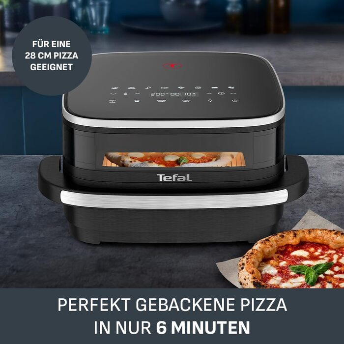 Аерофритюрниця Tefal Easy Fry XL Surface з вікном перегляду та функцією пічці для піци Інноваційна технологія Extra Crisp