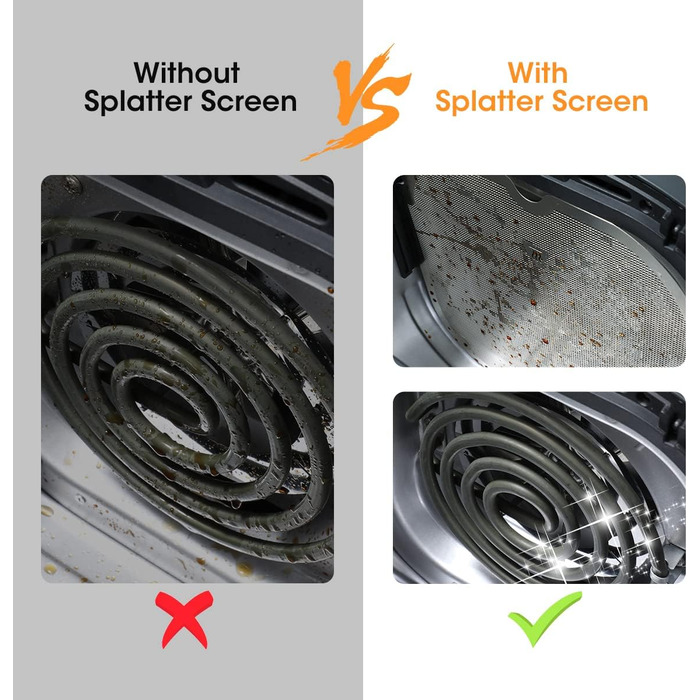 Захист від бризок у фритюрниці Aieve, захист від бризок у фритюрниці, аксесуар для фритюрниці, сумісний із фритюрницею Cosori 4.7 л/Ninja Speedi ON400UK фритюрницею для фритюрниці 4.7 л