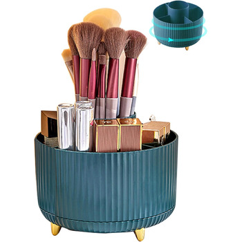 Косметичний органайзер для макіяжу, органайзер для пензлів, що обертається на 360, косметична полиця косметичні органайзери для де